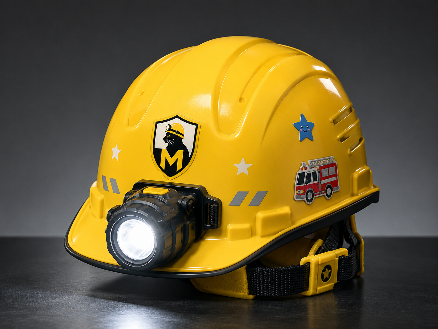 Casco de seguridad con foco - Niño