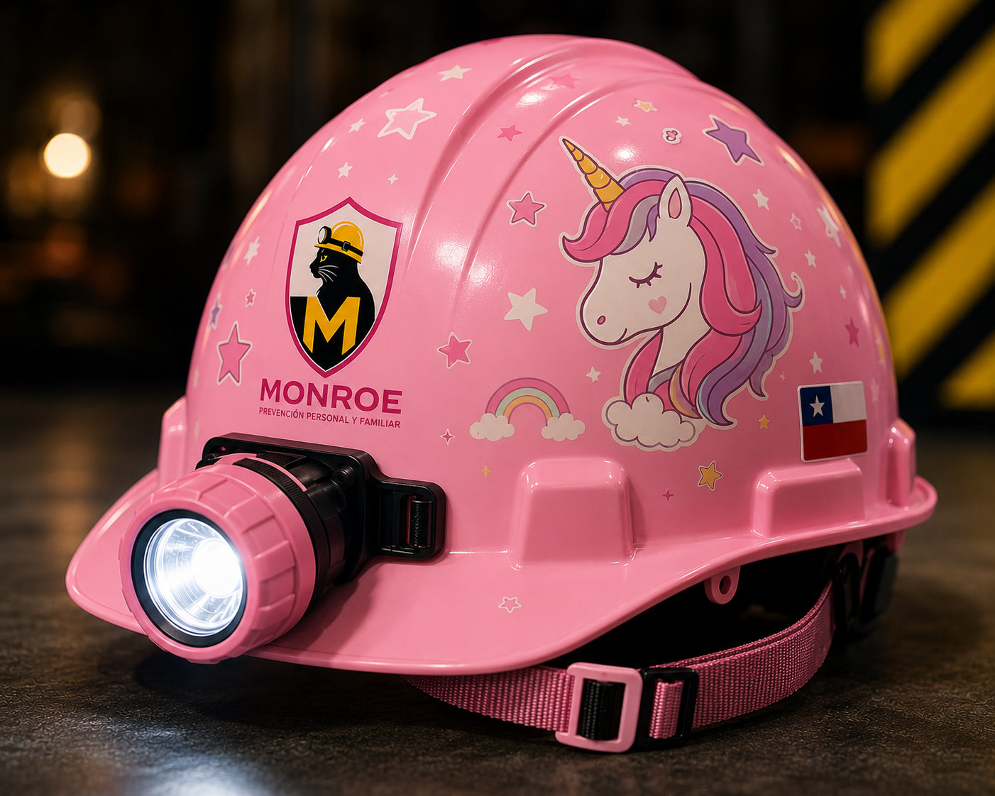 Casco de seguridad con foco - Niña